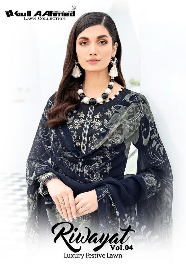 Gull Aahmed Riwayat Vol 4 Lawn Collection Karachi Dress Materials